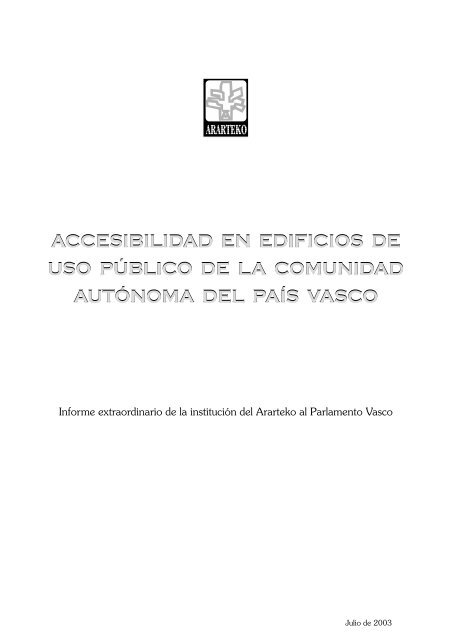 Accesibilidad en edificios de uso público CAPV - Garraioak