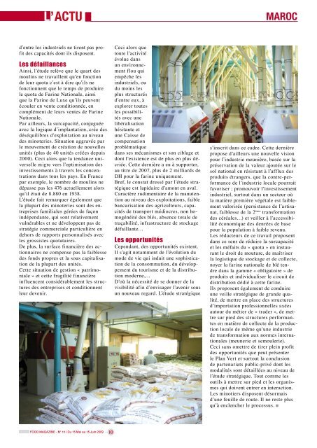 Cosumar L'entreprise du mois - FOOD MAGAZINE