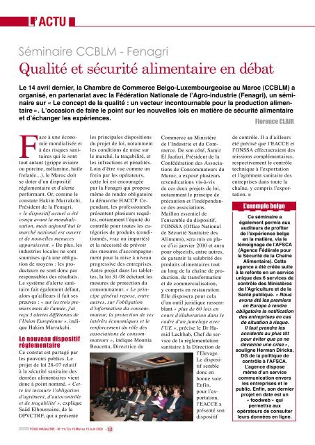 Cosumar L'entreprise du mois - FOOD MAGAZINE