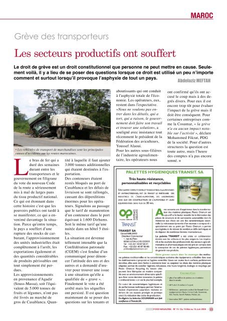 Cosumar L'entreprise du mois - FOOD MAGAZINE