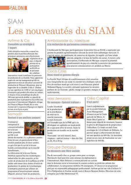 Cosumar L'entreprise du mois - FOOD MAGAZINE