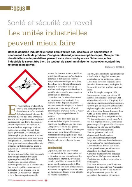 Cosumar L'entreprise du mois - FOOD MAGAZINE