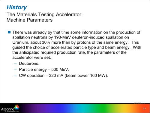 Argonne PowerPoint Presentation - Spallation Neutron Source