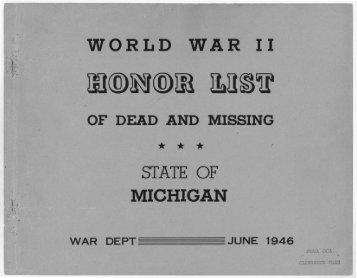 michigan war - National Archives and Records Administration