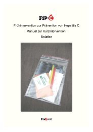 Frühintervention zur Prävention von Hepatitis C Manual zur ...