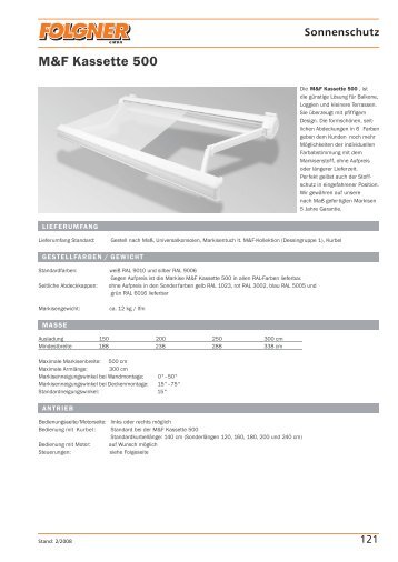 M&F Kassette 500 - Folgner