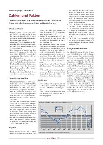 Zahlen und Fakten - GastroBern