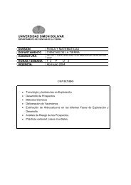 Postgrado - Departamento de Ciencias de la Tierra - Universidad ...
