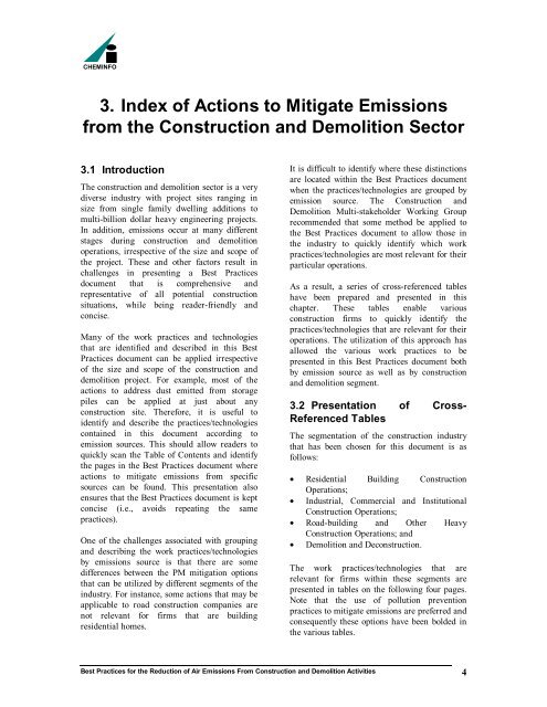 Best Practices for the Reduction of Air Emissions From Construction ...