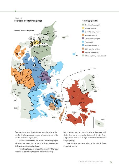 dansk elforsyning statistik I 2006