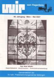 48. Jahrgang . März - Mai 2OO7 - Friedenskirche Göttingen