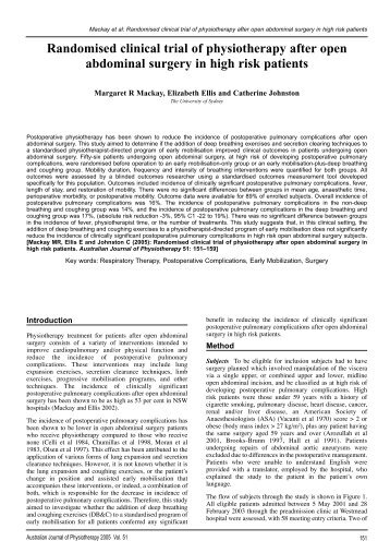 Randomised clinical trial of physiotherapy after open abdominal ...