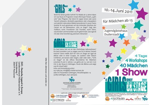 Flyer: 4 Girls Only - Frauenbüro - Stadt Göttingen