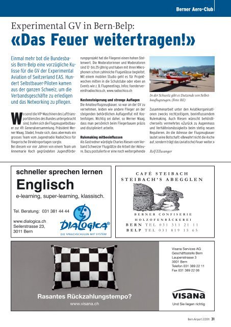 Ausgabe 2/2011 - Bern-Belp