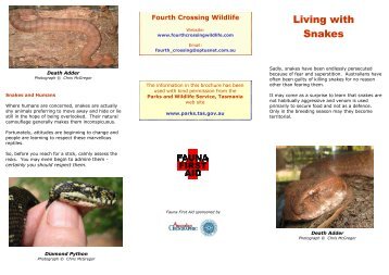 Living with Snakes brochure - Fourth Crossing Wildlife