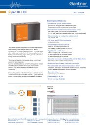 Q.pac DL / EC - Gantner Instruments, Inc.