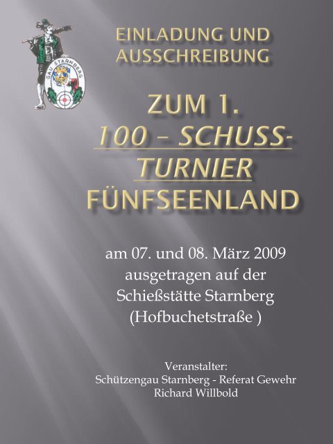 Einladung und Auschreibung zum 1. 100 ... - im Gau Starnberg!
