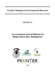 An assessment of local fisheries in Diego-Suarez Bay, Madagascar