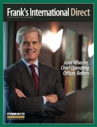 John Wheeler, Chief Operating Officer, Retires - Frank's International