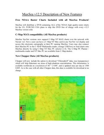 MaxSea Version 12.5 Web Primer - Furuno USA