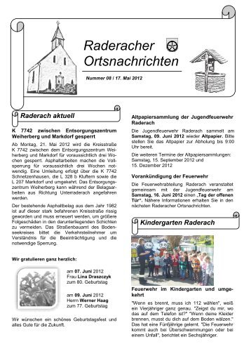 Raderacher Ortsnachrichten - Friedrichshafen