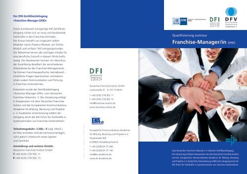 Franchise-Manager/in (IHK) - Deutsches Franchise Institut GmbH
