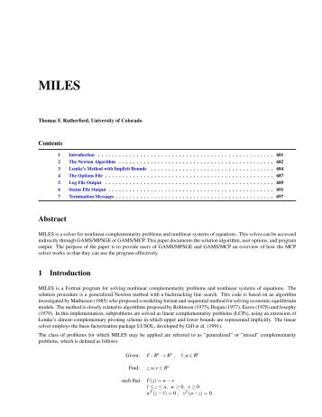 Solver Manual (pdf) - Gams