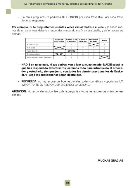 La transmisión de valores a menores - Ararteko