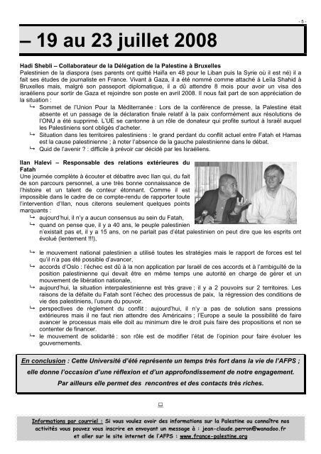 Bulletin n°24 - Association France Palestine Solidarité