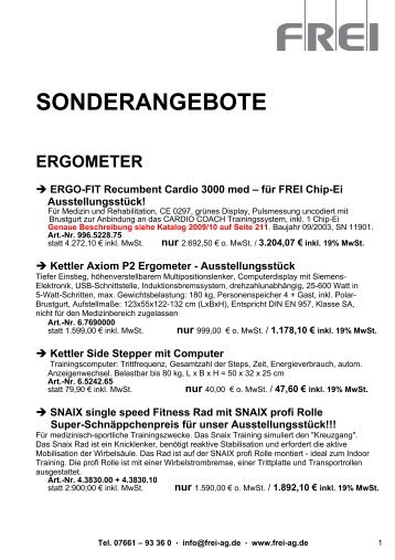 SONDERANGEBOTE - Frei AG