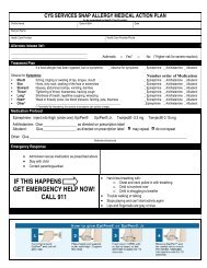 Allergy Medical Action Plan