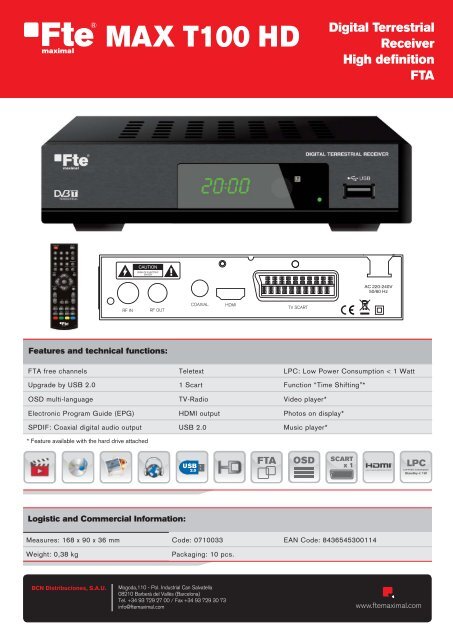 The functions and technical features of the commercial display