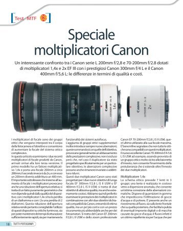 Speciale moltiplicatori Canon - Fotografia.it