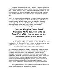 Moses: Forgive Them, Lord - The First Congregational Church