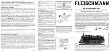 BETRIEBSANLEITUNG - Fleischmann