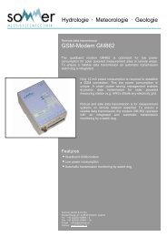 GSM-Modem GM862 Hydrologie • Meteorologie • Geologie