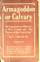 Armageddon or Calvary : the conscientious objectors of New ...