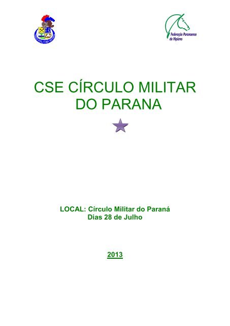 cse círculo militar do parana - Federação Paranaense de Hipismo