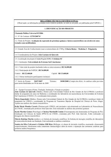 Relatorio cientifico