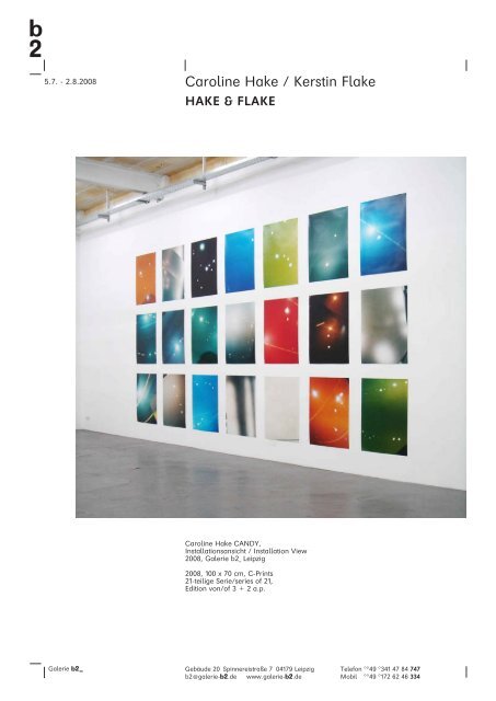 Caroline Hake / Kerstin Flake - Galerie b2