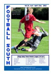 5.25 High, 4.25 wide Vol.14, no.4 April 21st, 2012 - Football South
