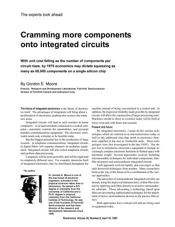 Cramming More Components onto Integrated Circuits - Computer ...