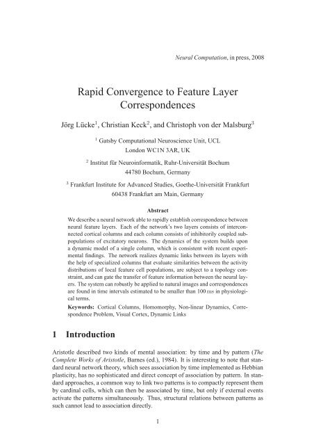 preprint - Gatsby Computational Neuroscience Unit - UCL