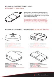 pastillas de freno para energia eólica brake pads for wind power