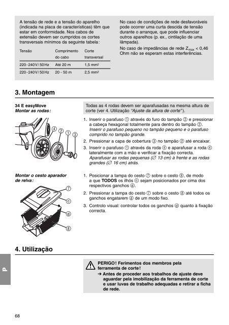 OM, Gardena, Máquina de Cortar Relva com Volante, eléctrica, Art ...