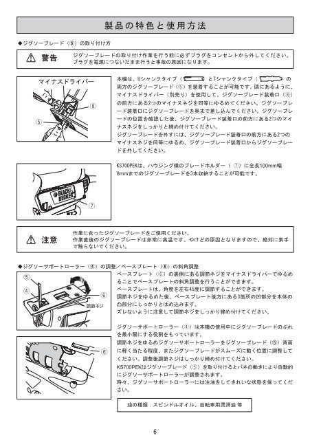 KS600E/KS700PEK - Black & Decker