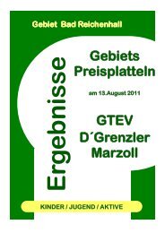 Ergebnisse Gebiet Bad Reichenhall 2011 - Gauverband 1