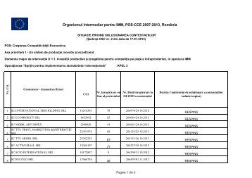 Sedinta Contestatii Standardizare nr. 2 din 17.01.2013