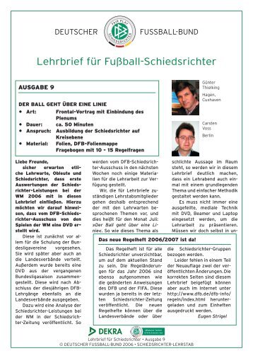 DFB Lehrbrief 09_2.indd - Fussball-Regelfragen.de