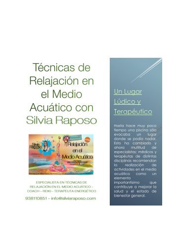 Relajación en el Medio Acuático con Silvia Raposo